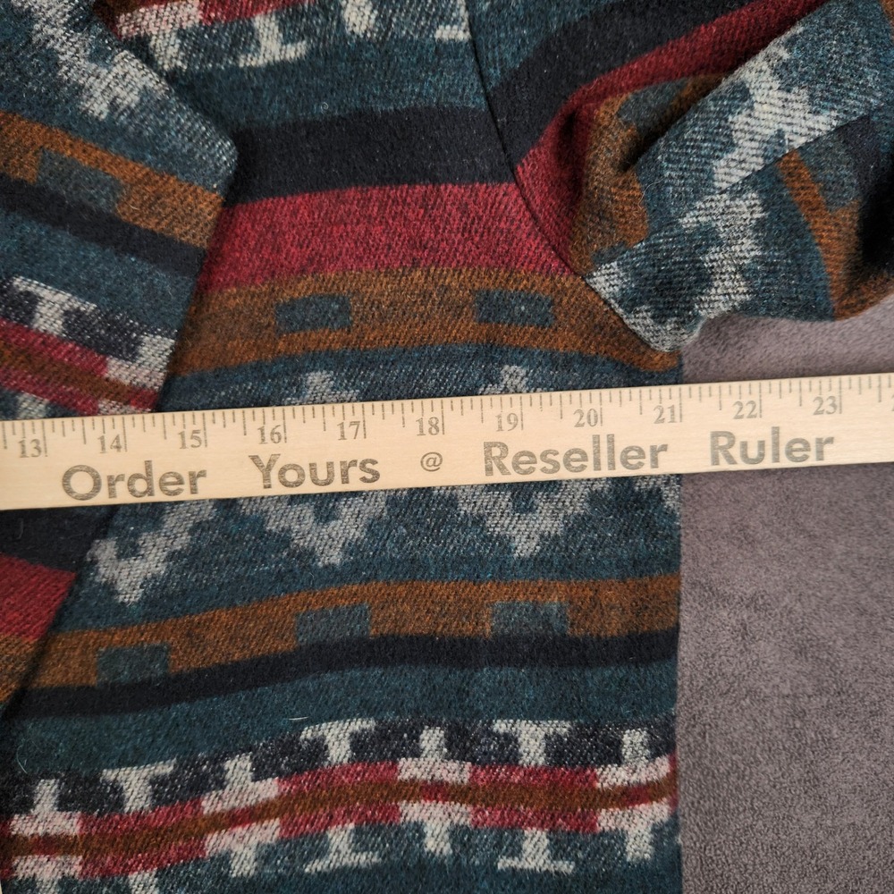 Vintage Braetan Blazer Womens Small Teal Burgundy Southwestern‎ Aztec Wool Blend - Picture 7 of 11